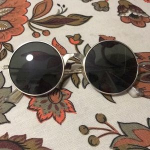 Le Specs gold round sunglasses super retro